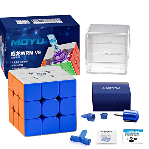 TUNJILOOL Moyu WRM V9 MagLev 2023 Speed Cube, moyu WeiLong WR M V9 MagLev 3x3 Stickerless, WRM 2023 (Maglev Version) von TUNJILOOL