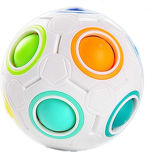 TUNJILOOL Magic Regenbogen Ball Zauberbälle 20 Kugeln - Groß Geschicklichkeitsspiel für Kinder und Erwachsene Spannendes Knobelspiel für Kinder Gastgeschenk ab 6 Jahren(20 Kugeln) von TUNJILOOL