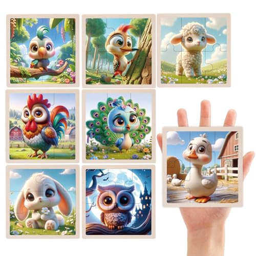 TUNJILOOL Kinderpuzzle ab 3 4 5 6 Jahre, 8x6 Teilen Puzzle Kinder & Holzpuzzle, Vorschule Lehrreiches Spielzeug, Geschenke für Kinder für Jungen und Mädchen (Haustiere) von TUNJILOOL