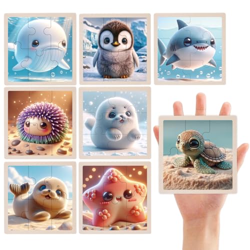 TUNJILOOL Kinderpuzzle ab 3 4 5 6 Jahre, 8x6 Teilen Puzzle Kinder & Holzpuzzle, Vorschule Lehrreiches Spielzeug, Geschenke für Kinder für Jungen und Mädchen (Unterwasserwelt) von TUNJILOOL