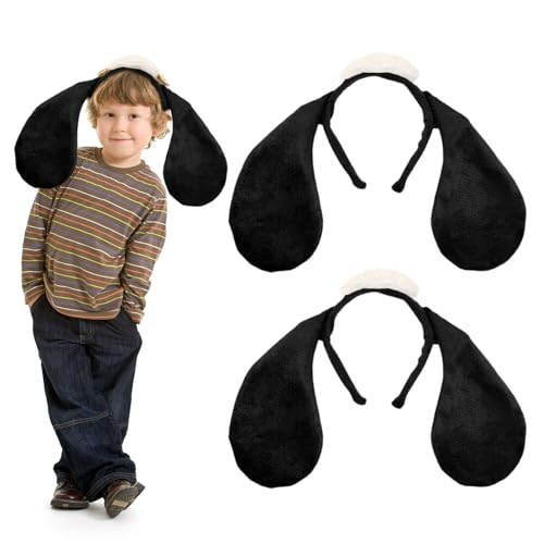 TUONYIS 2 Stücke Tier Lamm Kostüm Set, Schaf Lammohren-Stirnband, Schaf Hut und Schaf Stirnband mit Ohren, für Tierkostüm Cosplay, Erwachsene, Kinderkostüme, Partyzubehör (Weiß, Schwarz) von TUONYIS