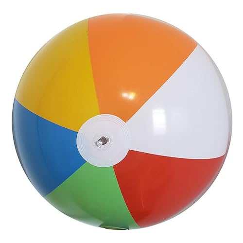 TUONYIS 4 Stück Wasserball Aufblasbar Bunt Strandball Inflatable Beach Ball, Regenbogen Strand Bälle, Aufblasbares Groß Strandball Fussball Inflatable Strandbälle für Sommer Wasser Spiele (4 Stück) von TUONYIS