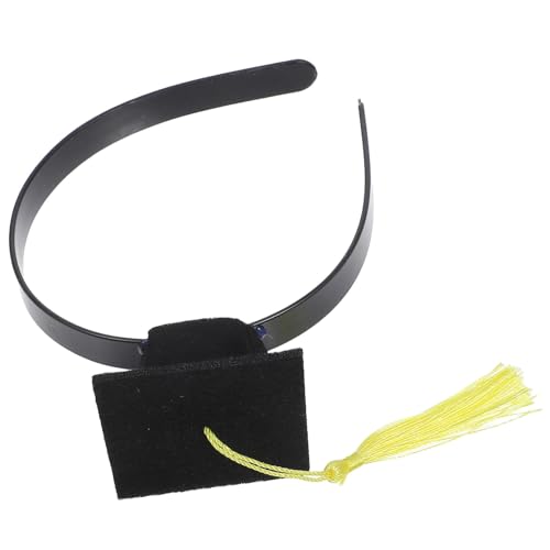 Bachelor Hut Stirnband,Graduation Cap Holder 10 stücke Graduation Cap Stirnband Mini Doktoranden-level-research-team Hut Gelb Polyester Foto Requisiten Student Party Supplies Stilvolle Vielseitig Grad von TUOYDJA