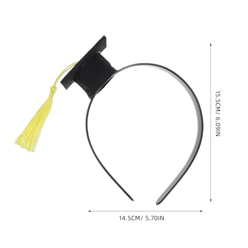 Bachelor Hut Stirnband,Graduation Cap Holder 15 Stück Mini-Abschlusskappen-Stirnband, stilvolles Studenten-Accessoire, leichtes Foto-Requisit, vielseitige Abschluss-Dekoration, Party-Geschenk(Yellow) Bachelor Hut Stirnband,Graduation Cap Holder 15 Stück Mini-Abschlusskappen-Stirnband, stilvolles Studenten-Accessoire, leichtes Foto-Requisit, vielseitige Abschluss-Dekoration, Party-Geschenk(Yellow) von TUOYDJA