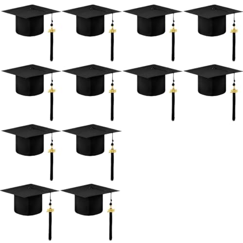 Bachelor Hut Stirnband,Graduation Cap Holder 4–24 Stück Vorschul-Absolventenkappen, Großpackung, Kindergarten-Abschlusskappe, Kindergröße, Absolventenhüte mit Metallquaste for die Vorschule(Black,4pcs Bachelor Hut Stirnband,Graduation Cap Holder 4–24 Stück Vorschul-Absolventenkappen, Großpackung, Kindergarten-Abschlusskappe, Kindergröße, Absolventenhüte mit Metallquaste for die Vorschule(Black,4pcs von TUOYDJA
