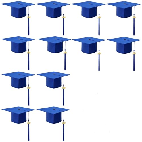 Bachelor Hut Stirnband,Graduation Cap Holder 4–24 Stück Vorschul-Absolventenkappen, Großpackung, Kindergarten-Abschlusskappe, Kindergröße, Absolventenhüte mit Metallquaste for die Vorschule(Blue,4pcs) Bachelor Hut Stirnband,Graduation Cap Holder 4–24 Stück Vorschul-Absolventenkappen, Großpackung, Kindergarten-Abschlusskappe, Kindergröße, Absolventenhüte mit Metallquaste for die Vorschule(Blue,4pcs) von TUOYDJA