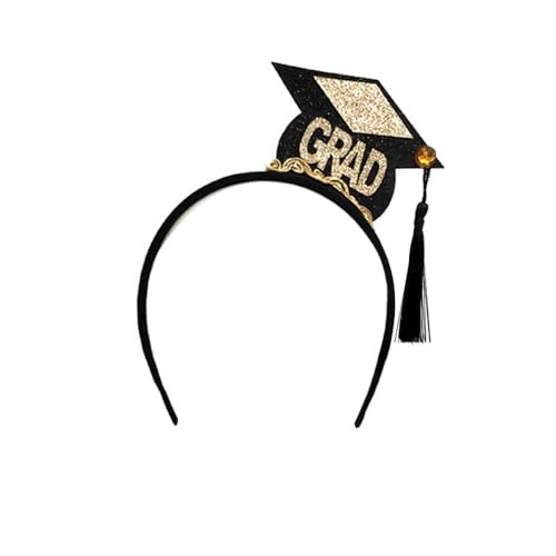 TUOYDJA Bachelor Hut Stirnband,Graduation Cap Holder 10 Stücke Grad Cap Stirnband Absolvierte Satin Schärpe Graduation Party Dekoration Lieferungen Foto Requisiten Mini Bachelor Hut(Grad set) von TUOYDJA