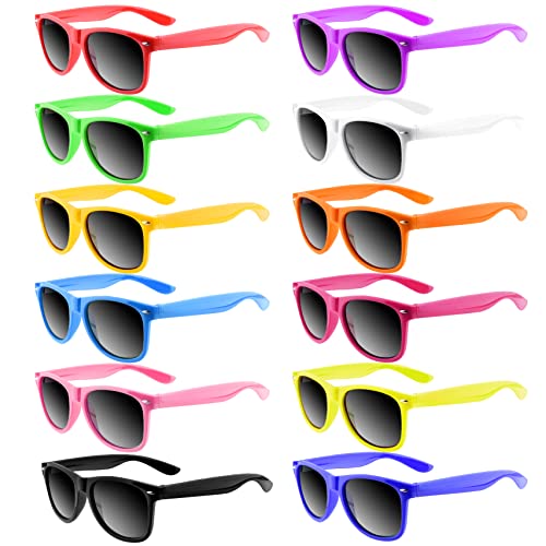 TUPARKA 12er Pack Sonnenbrille Neonfarben Sonnenbrille Party Favors Goody Bag Fillers Bulk für Geburtstagsparty Beach Pool Party, 12 Farben TUPARKA 12er Pack Sonnenbrille Neonfarben Sonnenbrille Party Favors Goody Bag Fillers Bulk für Geburtstagsparty Beach Pool Party, 12 Farben von TUPARKA