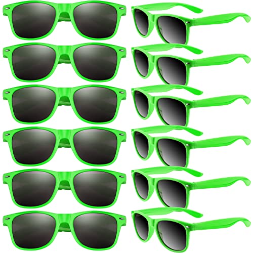 TUPARKA 12er-Pack Sonnenbrillen Bulk Sommer Sonnenbrillen Partygeschenke Goody Bag Fillers für Geburtstagsparty Strand Pool Party, Grün TUPARKA 12er-Pack Sonnenbrillen Bulk Sommer Sonnenbrillen Partygeschenke Goody Bag Fillers für Geburtstagsparty Strand Pool Party, Grün von TUPARKA