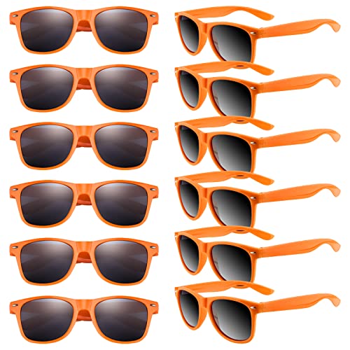 TUPARKA 12er-Pack Sonnenbrillen in Großpackung Schulparty Goody Bag Fillers für Geburtstagsparty Beach Pool Party, Orange TUPARKA 12er-Pack Sonnenbrillen in Großpackung Schulparty Goody Bag Fillers für Geburtstagsparty Beach Pool Party, Orange von TUPARKA