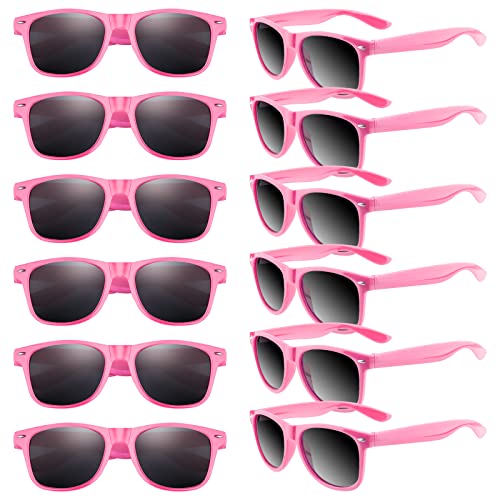TUPARKA 12er-Pack Sonnenbrillen in großen Mengen Schulparty Goody Bag Fillers für Geburtstagsparty Beach Pool Party, Pink TUPARKA 12er-Pack Sonnenbrillen in großen Mengen Schulparty Goody Bag Fillers für Geburtstagsparty Beach Pool Party, Pink von TUPARKA