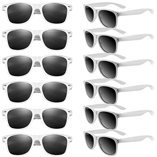TUPARKA 12er-Pack Sonnenbrillen in großen Mengen Schulparty Goody Bag Fillers für Geburtstagsparty Beach Pool Party, Weiß TUPARKA 12er-Pack Sonnenbrillen in großen Mengen Schulparty Goody Bag Fillers für Geburtstagsparty Beach Pool Party, Weiß von TUPARKA
