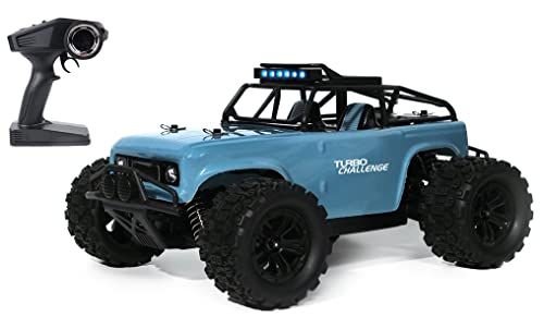 TURBO CHALLENGE - Sand Rider - 4X4-092302 - Ferngesteuertes Auto - Blau - 1/18 - Ready to Run - Wiederaufladbarer Akku und Batterien inklusive - Kunststoff - Ab 8 Jahren von TURBO CHALLENGE