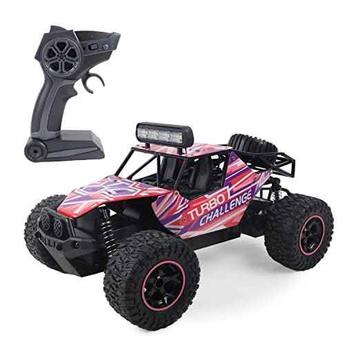 TURBO CHALLENGE - Off Road Glam - Elite - 1/14-098458 - Ferngesteuertes Auto - Rosa - Ready to Run - 2 Batterien - Wiederaufladbarer Akku und Batterien inklusive - Metall - Ab 6 Jahren von TURBO CHALLENGE