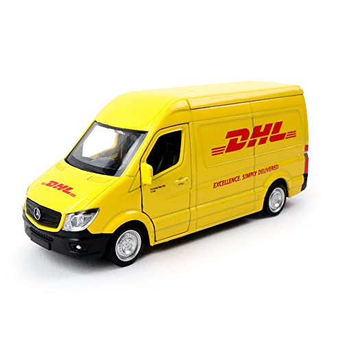 Turbo Challenge - DHL-LKW - City - 850318-1/36 - Reibungsgetriebenes Retro-Auto - Gelb - Metall - Kinderspielzeug - Auto - Fahrzeug - Geschenk - Ab 3 Jahren von MGM