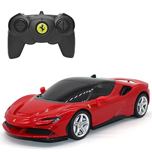 TURBO CHALLENGE - Ferrari SF90 Stradale - RC Prestige - 095606 - Ferngesteuertes Auto - Rot - 1/24 - Batterien Nicht enthalten - Kunststoff - Ab 6 Jahren TURBO CHALLENGE - Ferrari SF90 Stradale - RC Prestige - 095606 - Ferngesteuertes Auto - Rot - 1/24 - Batterien Nicht enthalten - Kunststoff - Ab 6 Jahren von TURBO CHALLENGE