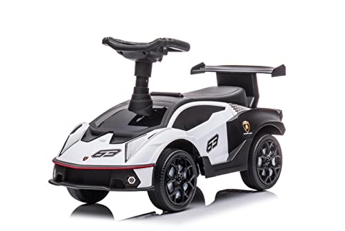 Turbo Challenge - Lamborghini - Lauflernhilfe - 119712 - Freilauf - Weiß - Max. 25 kg - Kunststoff - Batterien Nicht enthalten - Kinderspielzeug - Geschenk - Ab 12 Monaten von TURBO CHALLENGE