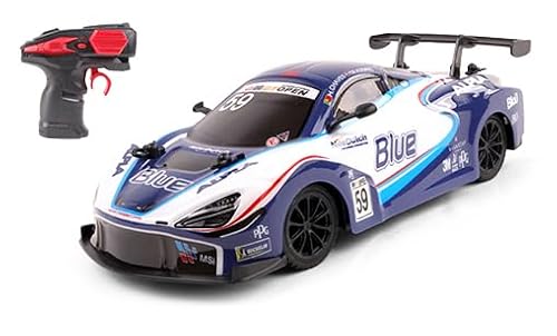 TURBO CHALLENGE - Mc Laren 720s GT3 - RC Prestige - 094430 - Ferngesteuertes Auto - Blau - 1/24 - Batterien nicht enthalten - Kunststoff - Ab 6 Jahren von TURBO CHALLENGE