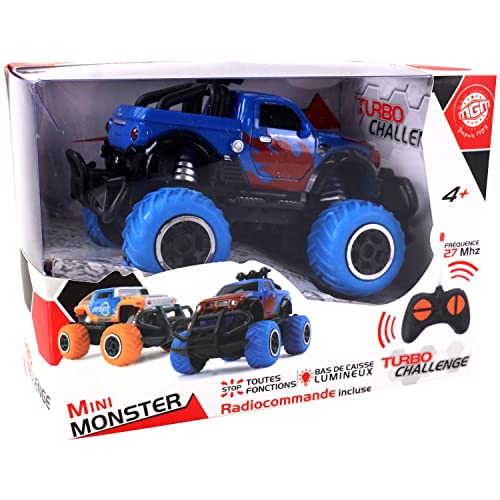TURBO CHALLENGE - Monster - Mini - 090182 - Ferngesteuertes Auto - Zufälliges Modell - 1/43 - Batterien Nicht enthalten - Kunststoff - Kinderspielzeug - Geschenk - Ab 4 Jahren TURBO CHALLENGE - Monster - Mini - 090182 - Ferngesteuertes Auto - Zufälliges Modell - 1/43 - Batterien Nicht enthalten - Kunststoff - Kinderspielzeug - Geschenk - Ab 4 Jahren von TURBO CHALLENGE