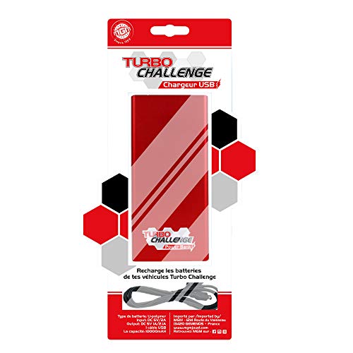 TURBO CHALLENGE - Power Bank 10000 mAH - Ladegerät für Ihre ferngesteuerten Autos - 850058 - USB-Ladegerät - Zufälliges Modell - Metall - Ab 5 Jahren TURBO CHALLENGE - Power Bank 10000 mAH - Ladegerät für Ihre ferngesteuerten Autos - 850058 - USB-Ladegerät - Zufälliges Modell - Metall - Ab 5 Jahren von TURBO CHALLENGE