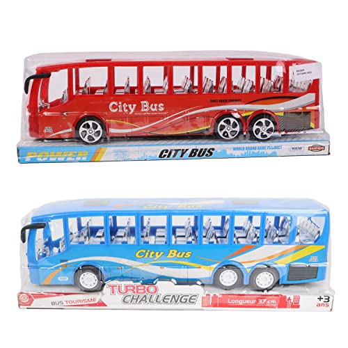 TURBO CHALLENGE - Touristenbus - Stadt - 020304 - Freilauf-Fahrzeug - Zufallsmodell - Kunststoff - Kinderspielzeug - Auto - Geschenk - Ab 3 Jahren von TURBO CHALLENGE