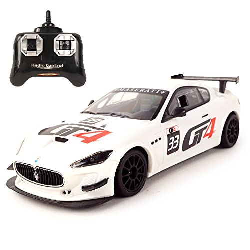 TURBO CHALLENGE - Maserati GT4 - RC Prestige - 093101 - Ferngesteuertes Auto - Weiß - 1/24 - Batterien Nicht enthalten - Kunststoff - Kinderspielzeug - Geschenk - Ab 6 Jahren von TURBO CHALLENGE