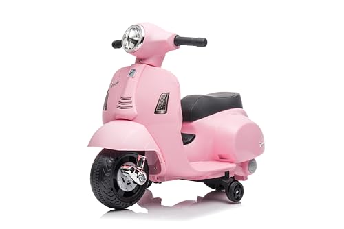 Turbo Challenge - Vespa Gts - Elektrischer Transporter - 119168 - Roller - Blassrosa - Fahrbereit - Maximal 25 kg - Kunststoff - Wiederaufladbare Batterien - Ab 18 Monaten von TURBO CHALLENGE