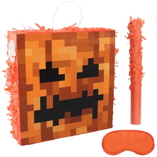 Halloween-Kürbis-Piniata, mit 20 Halloween-Spielzeug, Geburtstags-Piñata, Party-Spiele, Dekorationen für Kindergeburtstage, Klassenzimmer, Preise, festliche Dekorationen von TUSAUW