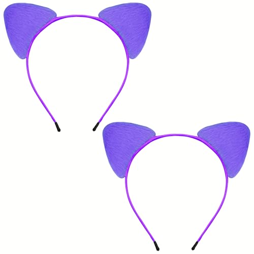 TUTKIMUS 2 Pack Hellviolett Katzenohren Stirnband Weiche Pelzige Katzenohren für Frauen Jungen Mädchen Cosplay Party Rollenspiel Katzen Kostüm Zubehör TUTKIMUS 2 Pack Hellviolett Katzenohren Stirnband Weiche Pelzige Katzenohren für Frauen Jungen Mädchen Cosplay Party Rollenspiel Katzen Kostüm Zubehör von TUTKIMUS