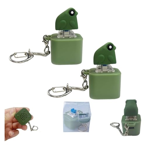 2025 Quakender Frosch-Schlüsselanhänger, wiederaufladbare, stressabbauende Klicktastatur, Zappeln mit Einzeltaste for Erwachsene Tiere(2 Pieces) von TUVovosd