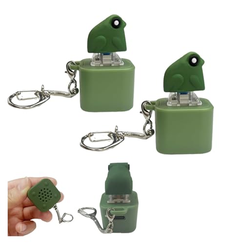 2025 Quakender Frosch-Schlüsselanhänger, wiederaufladbare, stressabbauende Klicktastatur, Zappeln mit Einzeltaste for Erwachsene Tiere(2 Pieces) von TUVovosd
