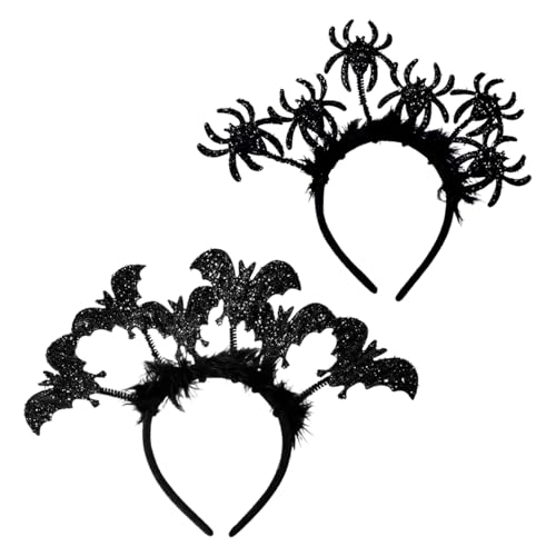 TVSVKWE 1 Stück Spinnen-Stirnband und 1 Stück Fledermaus-Stirnband, kreatives Styling-Stirnband, lustiges Stirnband, Cosplay-Zubehör. TVSVKWE 1 Stück Spinnen-Stirnband und 1 Stück Fledermaus-Stirnband, kreatives Styling-Stirnband, lustiges Stirnband, Cosplay-Zubehör. von TVSVKWE