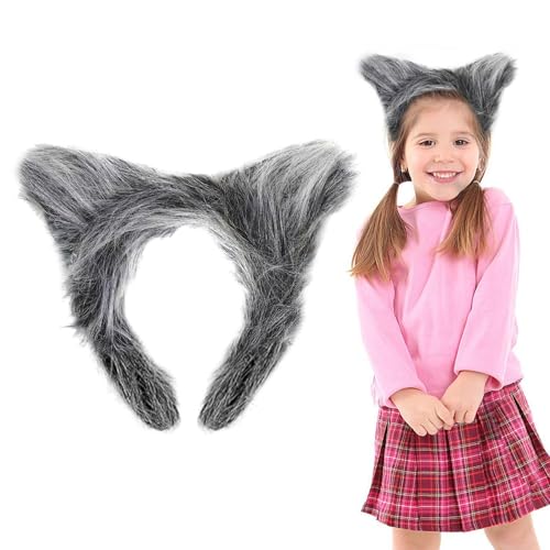TVSVKWE 1 Stück Wolf Stirnband Plüsch Stirnband Wolf Kleidung Zubehör Rollenspiel Zubehör Maskerade Zubehör Party Kleidung Zubehör von TVSVKWE