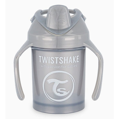 Twistshake Trinkbecher Mini ab 4 Monate 230 ml, Pearl Grey von TWISTSHAKE