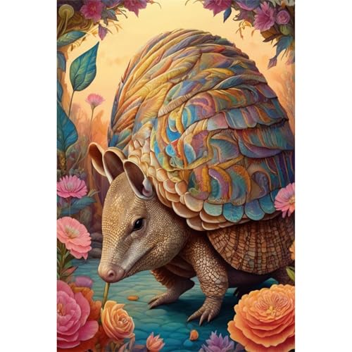 TWYYDP 1000 Teile Puzzle für Erwachsene,Bunte Gürteltiertierwelt,Holzpuzzle,Spiele Zum Stressabbau TWYYDP 1000 Teile Puzzle für Erwachsene,Bunte Gürteltiertierwelt,Holzpuzzle,Spiele Zum Stressabbau von TWYYDP