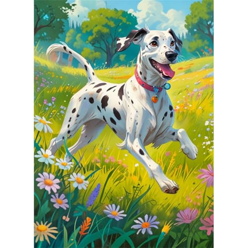 TWYYDP 1000 Teile Puzzle für Erwachsene,Dalmatinerhund Spielt Auf Dem Gras,Holzpuzzle TWYYDP 1000 Teile Puzzle für Erwachsene,Dalmatinerhund Spielt Auf Dem Gras,Holzpuzzle von TWYYDP