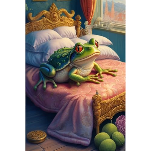 TWYYDP 1000 Teile Puzzle für Erwachsene,Frosch Auf Dem Schlafzimmerbett,Holzpuzzle,Spiele Zum Stressabbau TWYYDP 1000 Teile Puzzle für Erwachsene,Frosch Auf Dem Schlafzimmerbett,Holzpuzzle,Spiele Zum Stressabbau von TWYYDP