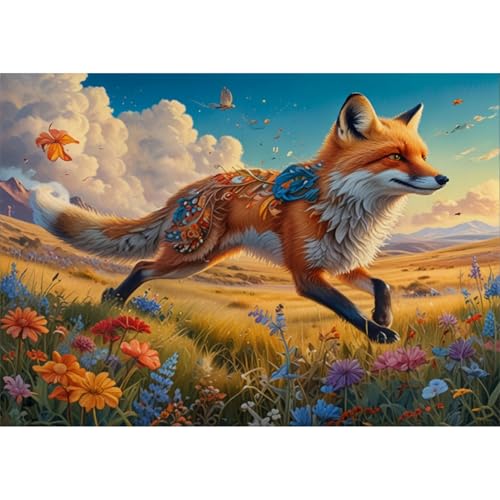 TWYYDP 1000 Teile Puzzle für Erwachsene,Fuchs Läuft Zwischen Blumen,Holzpuzzle TWYYDP 1000 Teile Puzzle für Erwachsene,Fuchs Läuft Zwischen Blumen,Holzpuzzle von TWYYDP