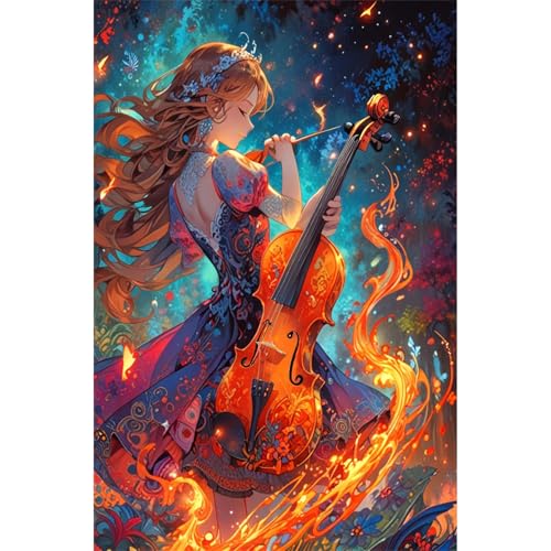 TWYYDP 1000 Teile Puzzle für Erwachsene,Geigenmädchen,Holzpuzzle,Gemälde Zum Sammeln TWYYDP 1000 Teile Puzzle für Erwachsene,Geigenmädchen,Holzpuzzle,Gemälde Zum Sammeln von TWYYDP