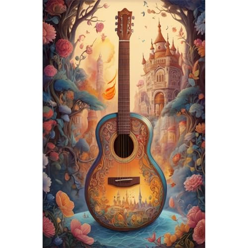 TWYYDP 1000 Teile Puzzle für Erwachsene,Gitarre In Blumen,Holzpuzzle TWYYDP 1000 Teile Puzzle für Erwachsene,Gitarre In Blumen,Holzpuzzle von TWYYDP