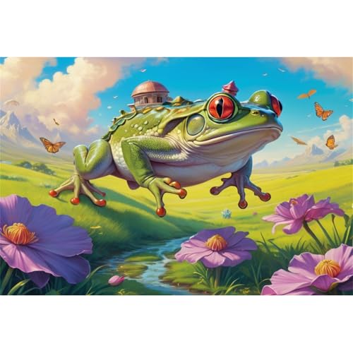 TWYYDP 1000 Teile Puzzle für Erwachsene,Grünes Teufelsfroschtier,Holzpuzzle TWYYDP 1000 Teile Puzzle für Erwachsene,Grünes Teufelsfroschtier,Holzpuzzle von TWYYDP