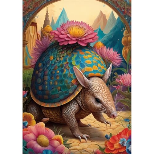 TWYYDP 1000 Teile Puzzle für Erwachsene,Gürteltierblumen Tierwelt,Holzpuzzle,Spiele Zum Stressabbau TWYYDP 1000 Teile Puzzle für Erwachsene,Gürteltierblumen Tierwelt,Holzpuzzle,Spiele Zum Stressabbau von TWYYDP