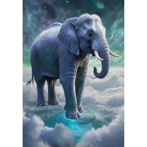TWYYDP 1000 Teile Puzzle für Erwachsene,Himmelelefantentier,Holzpuzzle,Gemälde Zum Sammeln TWYYDP 1000 Teile Puzzle für Erwachsene,Himmelelefantentier,Holzpuzzle,Gemälde Zum Sammeln von TWYYDP