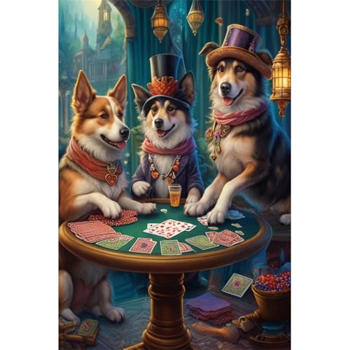 TWYYDP 1000 Teile Puzzle für Erwachsene,Hund Spielt Poker,Holzpuzzle,Spiele Zum Stressabbau TWYYDP 1000 Teile Puzzle für Erwachsene,Hund Spielt Poker,Holzpuzzle,Spiele Zum Stressabbau von TWYYDP