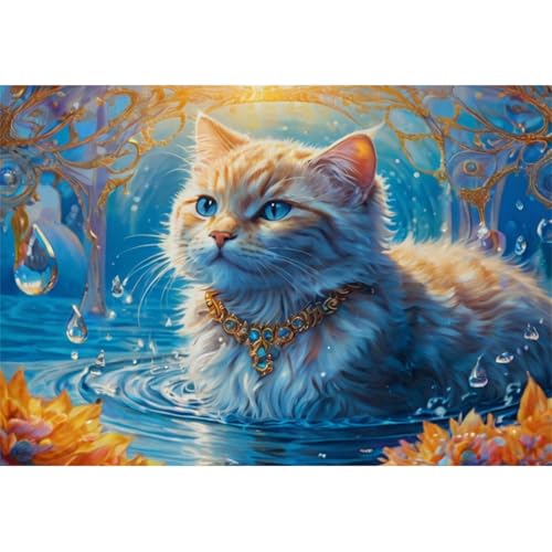TWYYDP 1000 Teile Puzzle für Erwachsene,Katze,Holzpuzzle,Gemälde Zum Sammeln von TWYYDP