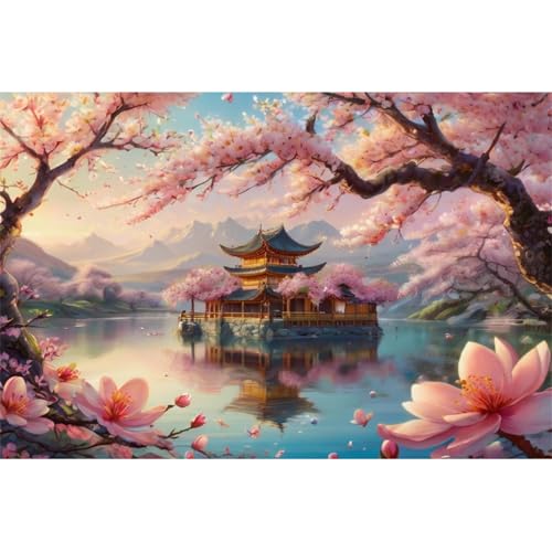 TWYYDP 1000 Teile Puzzle für Erwachsene,Landschaftsmalerei Von Pfirsichblüten,Holzpuzzle,Spiele Zum Stressabbau TWYYDP 1000 Teile Puzzle für Erwachsene,Landschaftsmalerei Von Pfirsichblüten,Holzpuzzle,Spiele Zum Stressabbau von TWYYDP