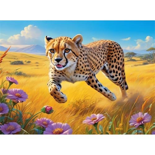 TWYYDP 1000 Teile Puzzle für Erwachsene,Laufender Gepard,Holzpuzzle,Gemälde Zum Sammeln TWYYDP 1000 Teile Puzzle für Erwachsene,Laufender Gepard,Holzpuzzle,Gemälde Zum Sammeln von TWYYDP