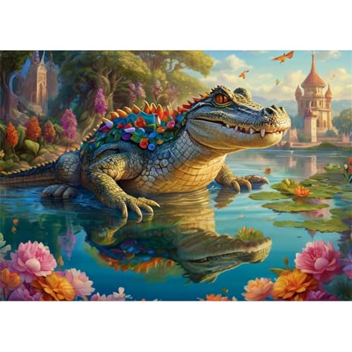 TWYYDP 1000 Teile Puzzle für Erwachsene,Seetierkrokodil,Holzpuzzle,Gemälde Zum Sammeln TWYYDP 1000 Teile Puzzle für Erwachsene,Seetierkrokodil,Holzpuzzle,Gemälde Zum Sammeln von TWYYDP