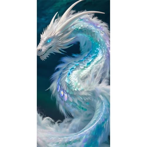 TWYYDP 1000 Teile Puzzle für Erwachsene,Silbergrüner Drache,Holzpuzzle,Gemälde Zum Sammeln von TWYYDP