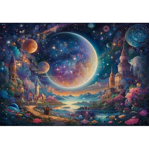 TWYYDP 1000 Teile Puzzle für Erwachsene,Sternenhimmel-Gartenlandschaft,Holzpuzzle,Spiele Zum Stressabbau TWYYDP 1000 Teile Puzzle für Erwachsene,Sternenhimmel-Gartenlandschaft,Holzpuzzle,Spiele Zum Stressabbau von TWYYDP